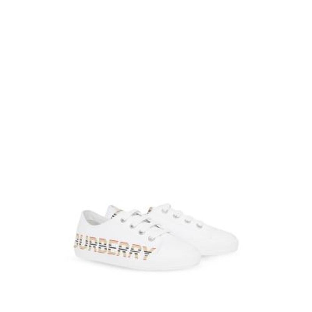 Burberry White Kids Sneakers